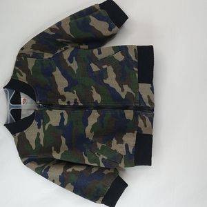 SHEIN Boys Army Coumflague Jacket Size: 86